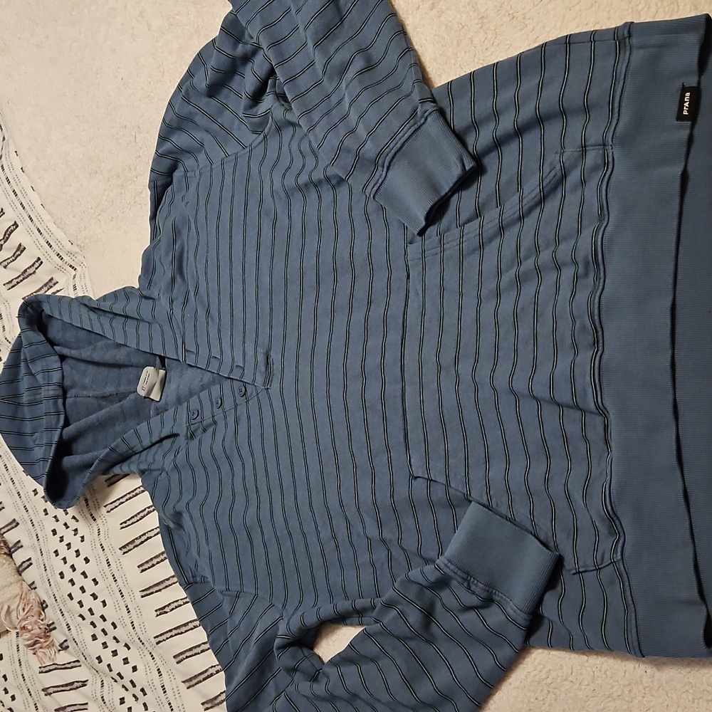 Prana Men's Hoodie With Buttons Size Xl